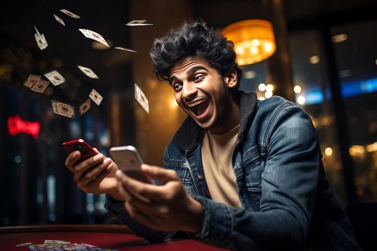 Pengguna mengakses halaman FAQ ink789 dengan perangkat smartphone yang responsif